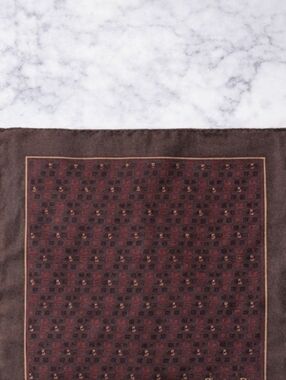 Authentic Christian Dior Silk Pocket Square – Vintage Rolled Hem